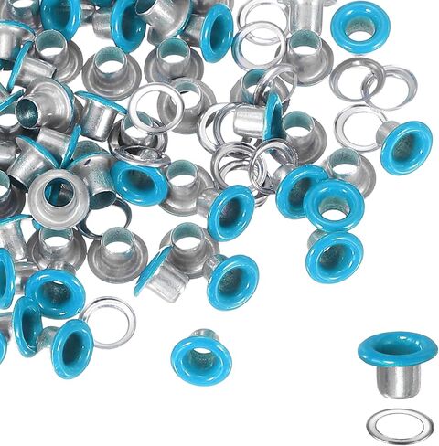 YELARXI Grommets Kit, Metal Eyelets, Grommet Eyelets Kit with Washers 3mm 1/8" Round Inner Hole Fitting for (Fabric/Shoes/Clothes/DIY Crafts/Bag/Belt) 250 Set & Bright Black in Saudi Arabia