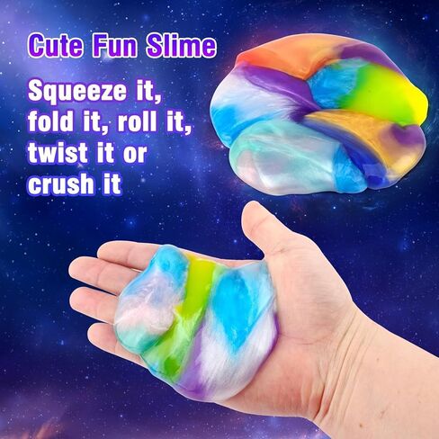 118 Pack Galaxy Slime Party Favors Kit for Kids, Mini Bulk Valentine Day Slime Stretchy Stress Relief, Soft Putty DIY Toy & Girls and Boys 4-10 Ages, Classroom Supplies, Birthday, Goodie Bag Stuffers in Saudi Arabia