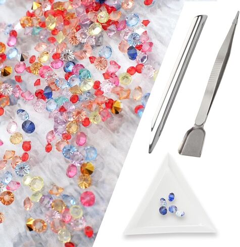 12 Pcs Craft Jewelry Bead Diamond Scoop Set, White Jewelry Shovel Set Triangle Sorting Trays and Silver Handy Tweezer with Scoop, Craft Beading Tweezers for Pearls Gemstones Tools Supplies in Saudi Arabia