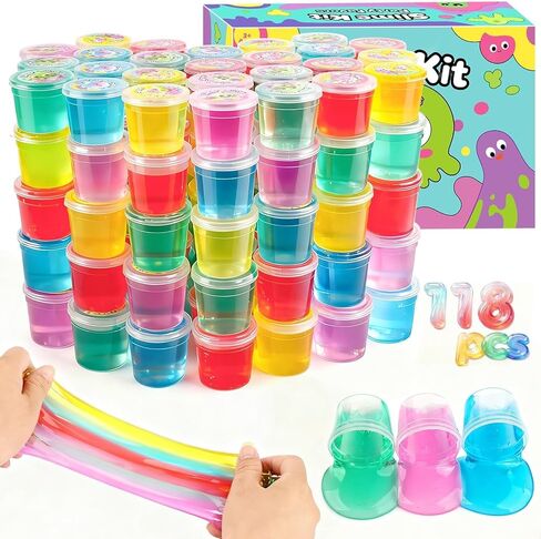 118 Pack Galaxy Slime Party Favors Kit for Kids, Mini Bulk Valentine Day Slime Stretchy Stress Relief, Soft Putty DIY Toy & Girls and Boys 4-10 Ages, Classroom Supplies, Birthday, Goodie Bag Stuffers in Saudi Arabia