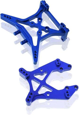 جزء ترقية برج الصدمات لـ 1/10 ECX 2WD، 4 قطع برج الصدمات الأمامي والخلفي، # ECX1020 # ECX331001، أزرق داكن in Saudi Arabia