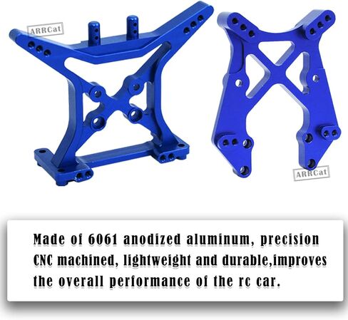 جزء ترقية برج الصدمات لـ 1/10 ECX 2WD، 4 قطع برج الصدمات الأمامي والخلفي، # ECX1020 # ECX331001، أزرق داكن in Saudi Arabia