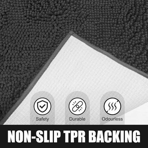 سجادة باب الكلب من WAYNHUI للأقدام الموحلة مقاس 72 بوصة × 36 بوصة ماصة للأوساخ، سريعة الجفاف وغير قابلة للانزلاق وقابلة للغسل، سجادة طين من الشنيل للكلاب، سجادة الباب الأمامي لمدخل داخلي للحيوانات الأليفة، رمادي داكن (72 بوصة × 36 بوصة) in Kuwait