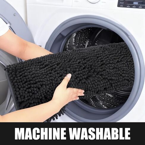 سجادة باب الكلب من WAYNHUI للأقدام الموحلة مقاس 72 بوصة × 36 بوصة ماصة للأوساخ، سريعة الجفاف وغير قابلة للانزلاق وقابلة للغسل، سجادة طين من الشنيل للكلاب، سجادة الباب الأمامي لمدخل داخلي للحيوانات الأليفة، رمادي داكن (72 بوصة × 36 بوصة) in Kuwait