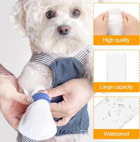 20 قطعة من أحذية الحيوانات الأليفة للاستعمال مرة واحدة، واقيات أقدام الكلاب تتوقف عن اللعق، غطاء مخالب قدم الكلب مقاوم للماء مع ضمادة ذاتية اللصق، أحذية مريحة للكلاب، جوارب للحيوانات الأليفة للكلاب والقطط المصابة وتعافي الكفوف المصابة in Kuwait