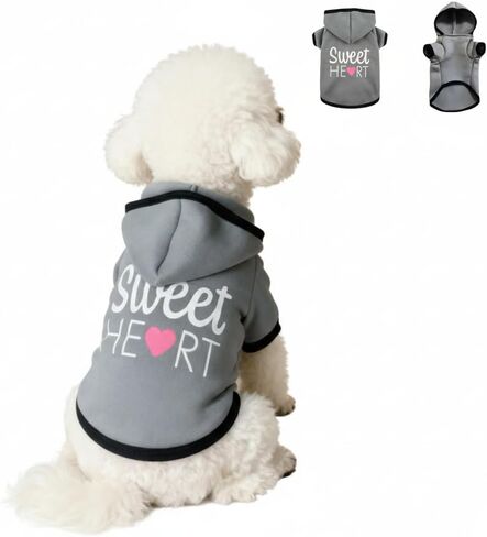 Cozy Dog Hoodies & Sweater for Small Dogs & Puppies - Boy & Girl Outfit, Snug Fit Winter Hoodie, Ultra-Soft & Gentle for Easy Care, 100% Polyester (Blue-Pink, X-Small) in Saudi Arabia