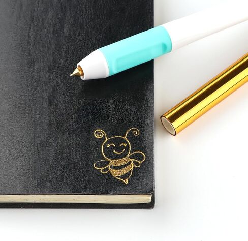 Briartw USB Hot Foil Pen – Heat Active Foiling Tool with 13 Color Foil Rolls & 3 Interchangeable Tips for Writing, Drawing, Crafting on Paper, Wood, Leather in Saudi Arabia