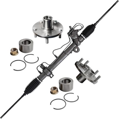 Detroit Axle - 2WD Rack & Pinion Kit for Dodge Charger Magnum Challenger Chrysler 300, 1 Power Steering Rack & Pinion Assembly, 2 Outer Tie Rod Ends Replacement in Saudi Arabia