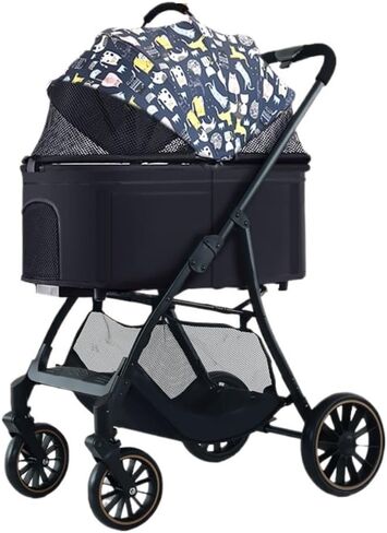 Pet Strollers Pet Stroller, Dog and Cat Stroller, Small Pet Stroller for Outdoor Use, Lightweight, Detachable and Foldable Pet Stroller Medium(G) in Kuwait