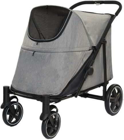 Pet Strollers Multifunctional Pet Stroller, Dog Stroller, Cat and Dog Lightweight Outing Pet Stroller, Pet Stroller Pet Stroller Medium(Red) in Saudi Arabia