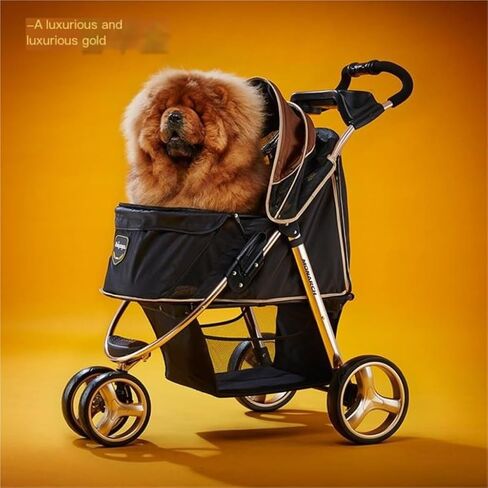 Pet Strollers Outdoor Pet Stroller Dog Stroller Foldable Cat Cart Pet Supplies Outdoor Transportation Dog and Cat Cart Pet Stroller Medium in Saudi Arabia