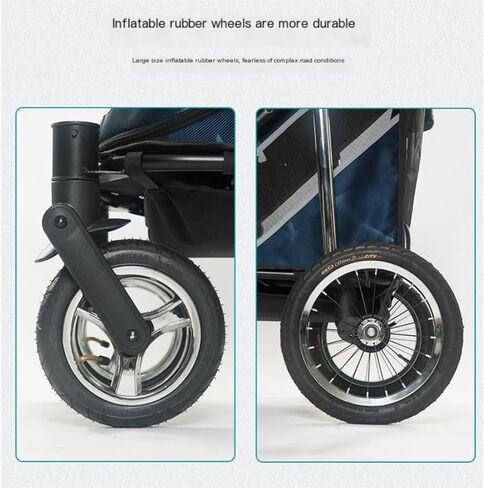 Pet Strollers Pet Stroller is Convenient and Simple, Foldable, Lightweight Material, Medium and Large Size for Cats and Dogs Pet Stroller Medium in Saudi Arabia