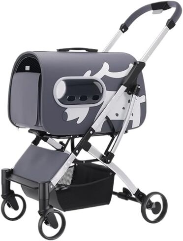 Pet Strollers Pet Stroller for Cats and Dogs, Cute, Lightweight, Foldable Cat Bag Type Small and Medium-Sized Pet Stroller Pet Stroller Medium(X) in Saudi Arabia