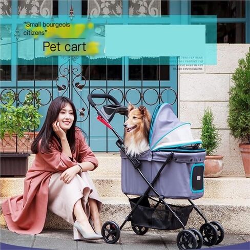 Pet Strollers Lightweight Pet Stroller Pet Supplies Travel Dog and Cat Stroller Foldable Outdoor Travel Dog and Cat Stroller Pet Stroller Medium(Red) in Kuwait