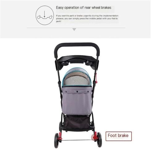 Pet Strollers Lightweight Pet Stroller Pet Supplies Travel Dog and Cat Stroller Foldable Outdoor Travel Dog and Cat Stroller Pet Stroller Medium(Red) in Kuwait