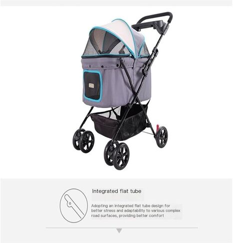 Pet Strollers Lightweight Pet Stroller Pet Supplies Travel Dog and Cat Stroller Foldable Outdoor Travel Dog and Cat Stroller Pet Stroller Medium(Red) in Kuwait