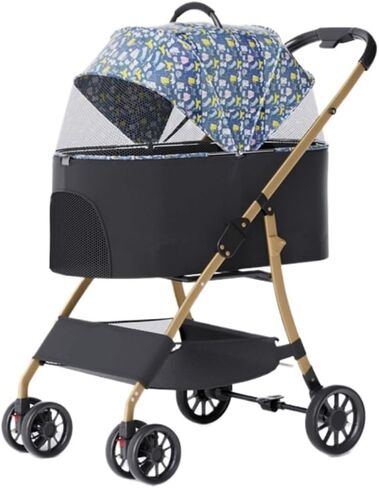 Pet Strollers Pet Stroller for Dogs and Cats, Teddy Stroller for Outdoor Travel, Small Pet Stroller, Lightweight and Foldable Pet Stroller Medium(Green) in Kuwait