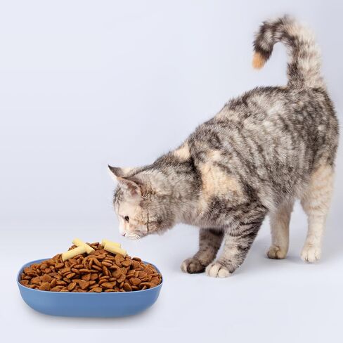 LemonRoad 20 Pcs Fatigue Relief Cat Bowl, 5.7 Inch Wide Shallow Cat Bowl Kitten Printing Pattern Wet Feeding Dishes for Kittens, Short Legged Pets and Feral Cats in Saudi Arabia