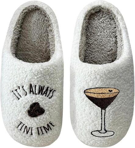 Colorful Heart Pattern Winter Slippers Soft Sole Warm Indoor Slippers, Non-slip Mute Cozy Shoes in Saudi Arabia