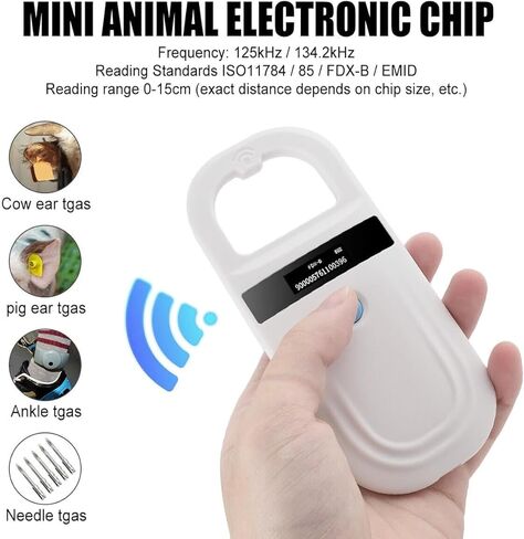 Animal Chip Scanner for Pet, 134.2KHz 5V USB2.0 Animal Supports FDXB ISO11784 / 11785 Pet Microchip Scanner EMID Microchip Reader for Animal Identification Management in Saudi Arabia