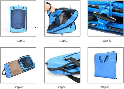 HEEPDD Collapsible Pet Carrier, Airline Approved Portable Cat and Dog Crate with Water Proof Bottom Liner and 5 Sided Mesh Walls, for Medium to Large Cats and Dogs in Saudi Arabia