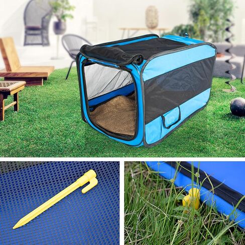 HEEPDD Collapsible Pet Carrier, Airline Approved Portable Cat and Dog Crate with Water Proof Bottom Liner and 5 Sided Mesh Walls, for Medium to Large Cats and Dogs in Saudi Arabia