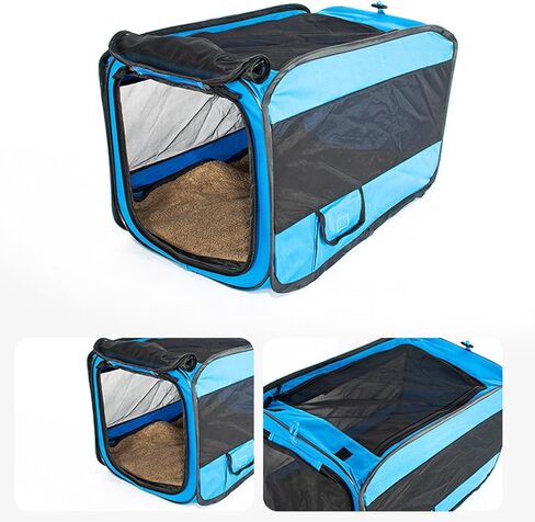 HEEPDD Collapsible Pet Carrier, Airline Approved Portable Cat and Dog Crate with Water Proof Bottom Liner and 5 Sided Mesh Walls, for Medium to Large Cats and Dogs in Saudi Arabia