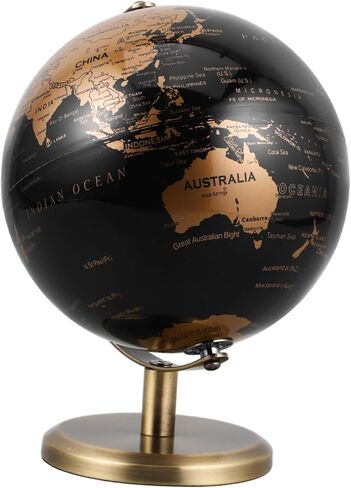 MERRYHAPY Vintage Decorative Globe European Style Antique Earth Globe with Black Gold English Map Bronze Stand for and Office Desk Decor in Saudi Arabia