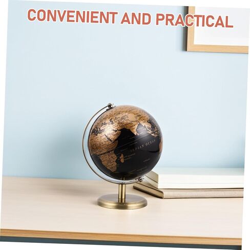 MERRYHAPY Vintage Decorative Globe European Style Antique Earth Globe with Black Gold English Map Bronze Stand for and Office Desk Decor in Saudi Arabia