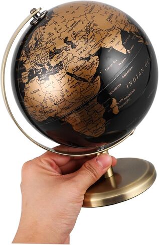 MERRYHAPY Vintage Decorative Globe European Style Antique Earth Globe with Black Gold English Map Bronze Stand for and Office Desk Decor in Saudi Arabia