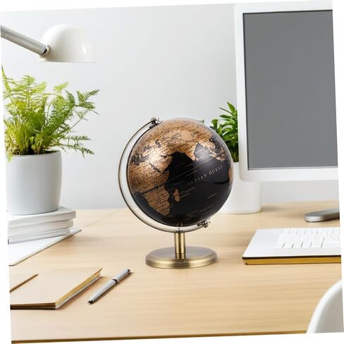 MERRYHAPY Vintage Decorative Globe European Style Antique Earth Globe with Black Gold English Map Bronze Stand for and Office Desk Decor in Saudi Arabia