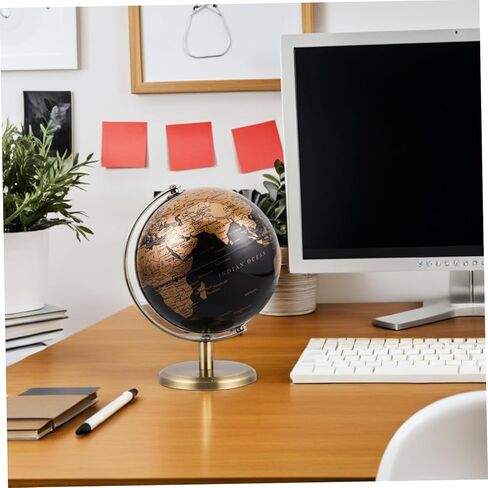 MERRYHAPY Vintage Decorative Globe European Style Antique Earth Globe with Black Gold English Map Bronze Stand for and Office Desk Decor in Saudi Arabia