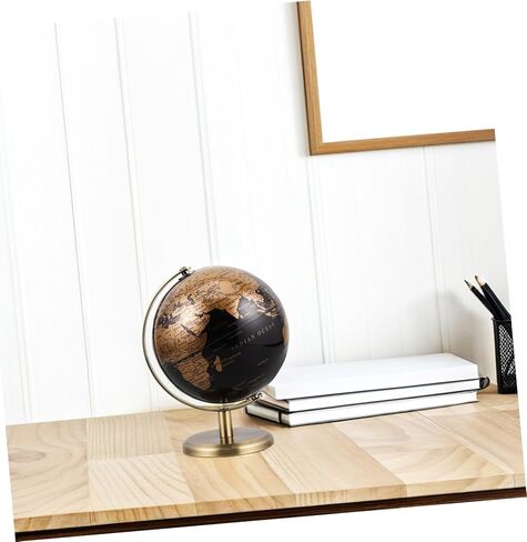 MERRYHAPY Vintage Decorative Globe European Style Antique Earth Globe with Black Gold English Map Bronze Stand for and Office Desk Decor in Saudi Arabia