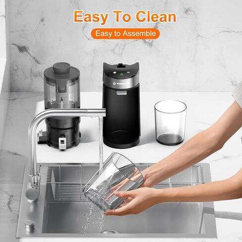 CFR637 Cold Press Juicer,400W Slow Masticating Juicer,4.9"Wide Feed Chute Juicer Machines for Whole Vegetables & Fruits,Advanced Touch Sensing Switch, (Silver) in Saudi Arabia