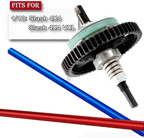 Upgrades Part for 1/10 Slash 4X4/Slash 4X4 VXL,Metal Spur Gear Differential Gears 50T(32-Pitch) with 15T/17T/19T Pinions Gear Sets & Aluminum Driveshaft Center,Navy Blue in Saudi Arabia