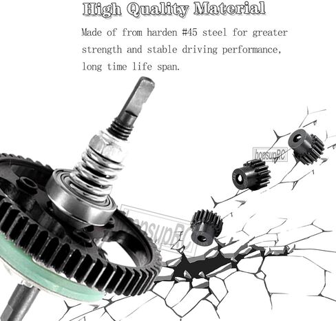 Upgrades Part for 1/10 Slash 4X4/Slash 4X4 VXL,Metal Spur Gear Differential Gears 50T(32-Pitch) with 15T/17T/19T Pinions Gear Sets & Aluminum Driveshaft Center,Navy Blue in Saudi Arabia