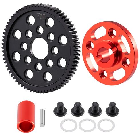 Steel Spur Gear 63T 64T 66T 71T High Speed Gear Set for Tamiya TAM54500 TT02/TT-02D/TT-02R/TT02 TYPE-S/TT-02 SRX 1/10 RC Car Upgrade Parts (63T) in Saudi Arabia