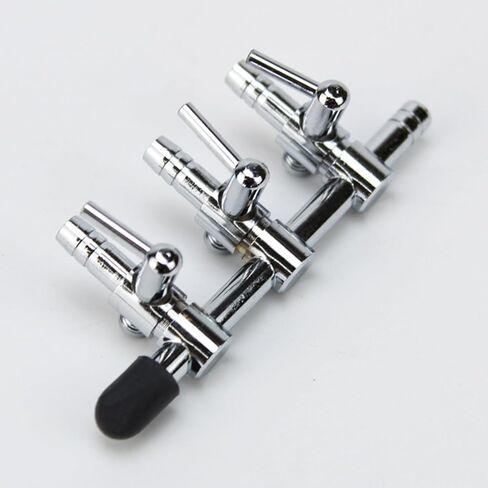 Maxmoral 2PCS Stainless Steel 3 Way Airflow Distribution Pump Components Aquarium Air Flow Control Lever Valve for Hatchery and Aquaculture Applications in Saudi Arabia