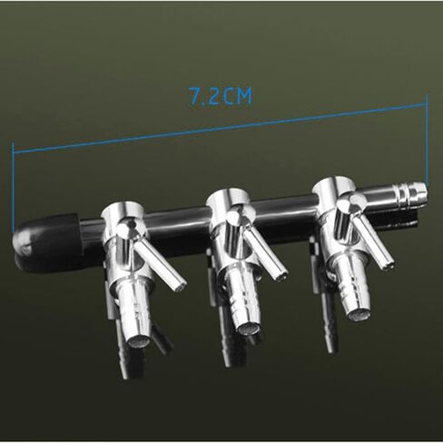 Maxmoral 2PCS Stainless Steel 3 Way Airflow Distribution Pump Components Aquarium Air Flow Control Lever Valve for Hatchery and Aquaculture Applications in Saudi Arabia
