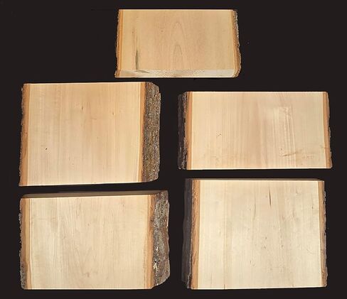 Foggy Bottom Woodworks LLC Rustic Live Edge، تشكيلة ألواح سميكة، 5 قطع في كل عبوة in Kuwait