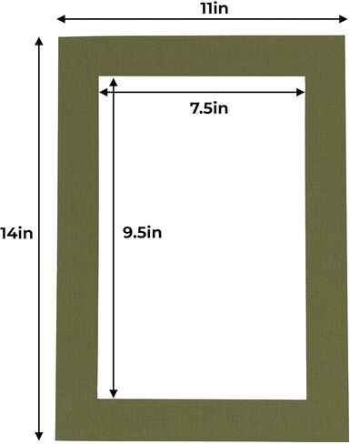 سجادة مقاس 8 × 10 لإطار مقاس 11 × 14 - لوحة حصيرة مسبقة القطع خالية من الأحماض باللون الأخضر الشبت مقاس 8 × 10 صورة غير لامعة مصنوعة لتناسب إطار صورة مقاس 11 × 14، لوحة حصيرة ممتازة للصور العائلية، مجموعات العرض، الفن، تأطير الصور، حزمة من 1 حصيرة in Saudi Arabia