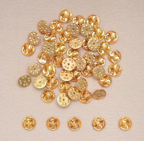 50 Pcs Lapel Pin Back Metal 0.4 X 0.2 Inch Small Pins Keepers Locking Clasp for Badge Insignia (Silver) in Saudi Arabia