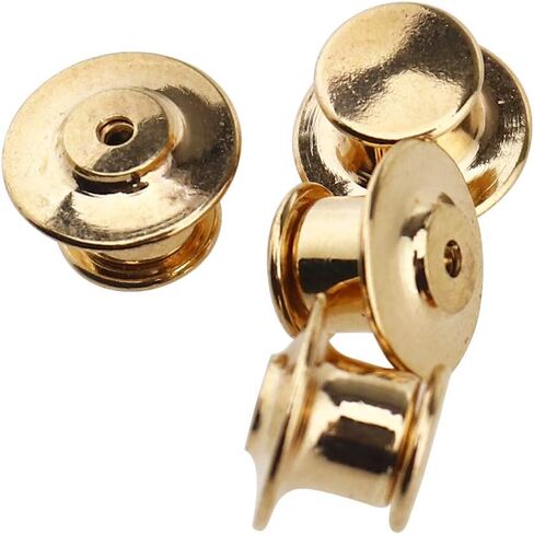 SING F LTD 10pcs Metal Locking Flathead Lapel Pin Back Clutch Clasp Fastener Spring Loaded No Tool Required in Saudi Arabia