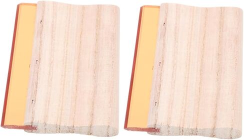 STOBOK 2Pcs Wooden Screen Printing Squeegee Set Sturdy Ink Scratch Board for Hobby Printers Multi-Use Printing Tool for Water and Oil-Based Inks in Saudi Arabia