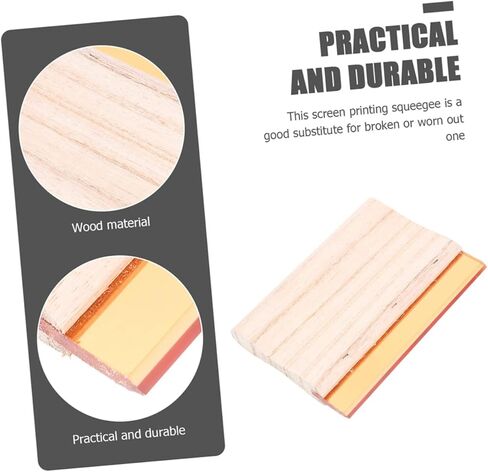 STOBOK 2Pcs Wooden Screen Printing Squeegee Set Sturdy Ink Scratch Board for Hobby Printers Multi-Use Printing Tool for Water and Oil-Based Inks in Saudi Arabia