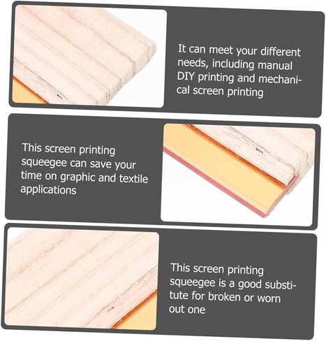 STOBOK 2Pcs Wooden Screen Printing Squeegee Set Sturdy Ink Scratch Board for Hobby Printers Multi-Use Printing Tool for Water and Oil-Based Inks in Saudi Arabia