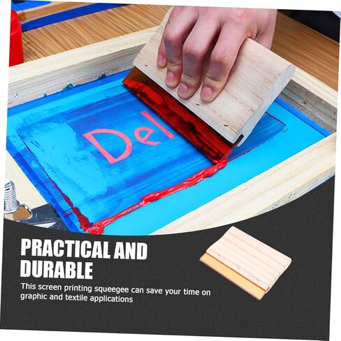STOBOK 2Pcs Wooden Screen Printing Squeegee Set Sturdy Ink Scratch Board for Hobby Printers Multi-Use Printing Tool for Water and Oil-Based Inks in Saudi Arabia