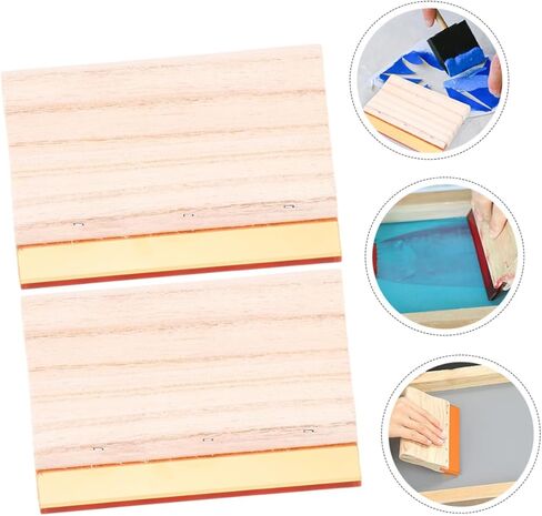 OSALADI 2Pcs Wooden Screen Printing Squeegee for Oil and Water-Based Inks Sturdy Ink Scratch Board for Artists for Screen Printing Projects in Kuwait