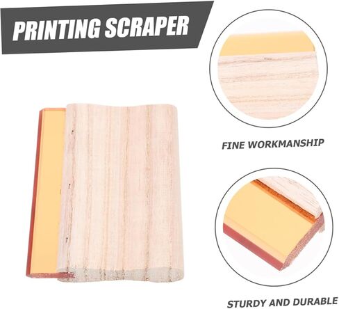 OSALADI 2Pcs Wooden Screen Printing Squeegee for Oil and Water-Based Inks Sturdy Ink Scratch Board for Artists for Screen Printing Projects in Kuwait