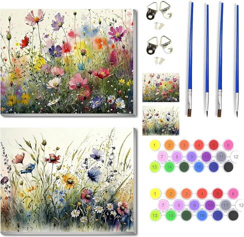 VIGEGU Aurora Paint by Numbers Kit for Adults with Framed,Starry Sky Landscape Paint by Number DIY Adult Paint by Number Kits Acrylic Oil Painting for Wall Decor 10x12in in Kuwait